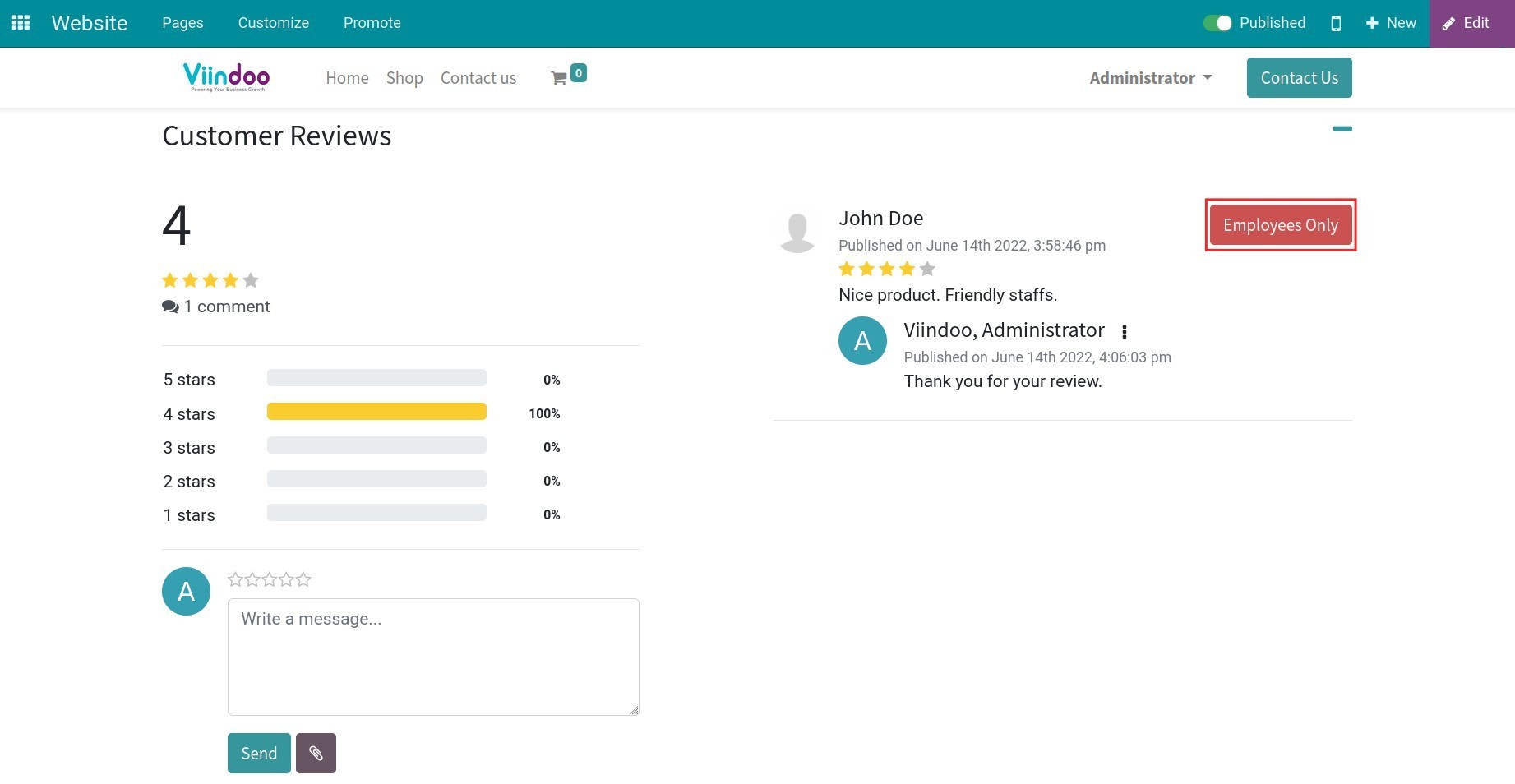 Limit the rating viewer