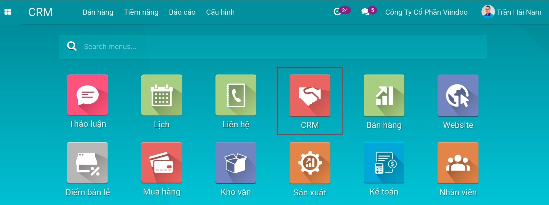 Ứng dụng CRM - Viindoo
