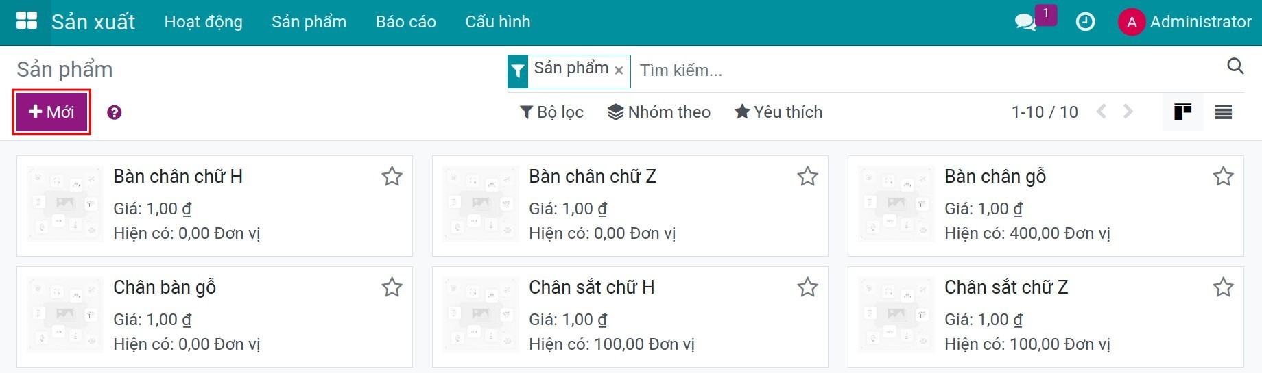 Tạo mới sản phẩm với Viindoo