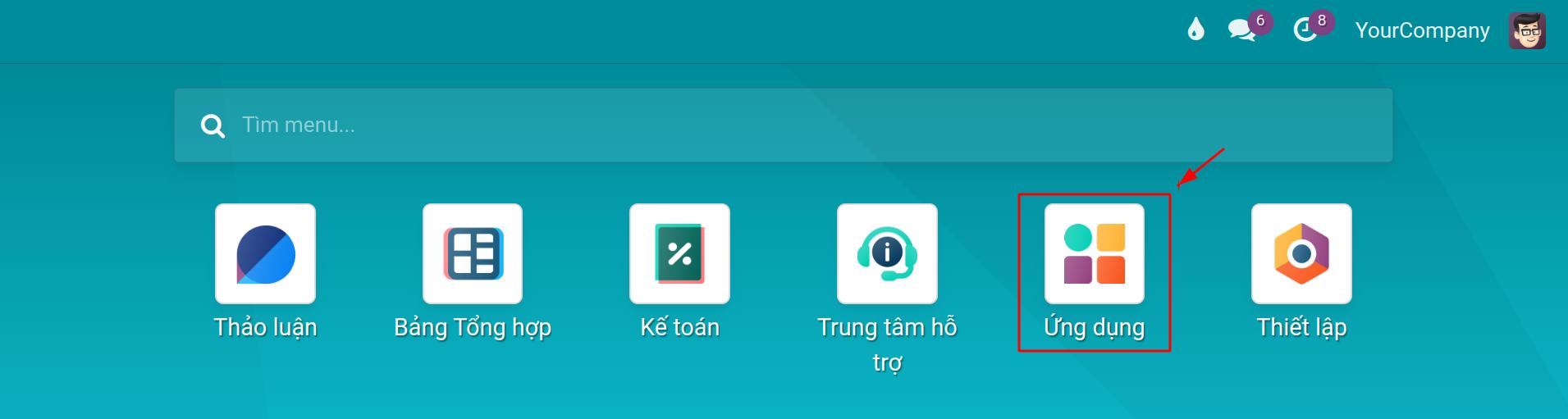 Cài đặt mô-đun Tài sản