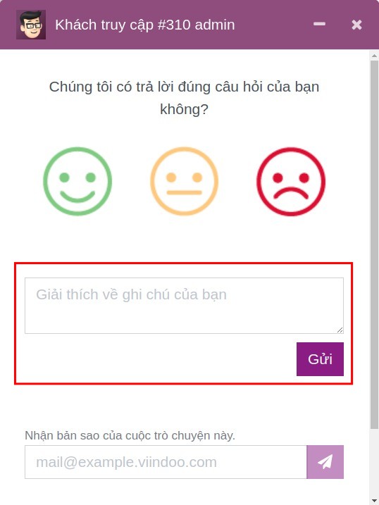 Bình luận trong chat trực tuyến